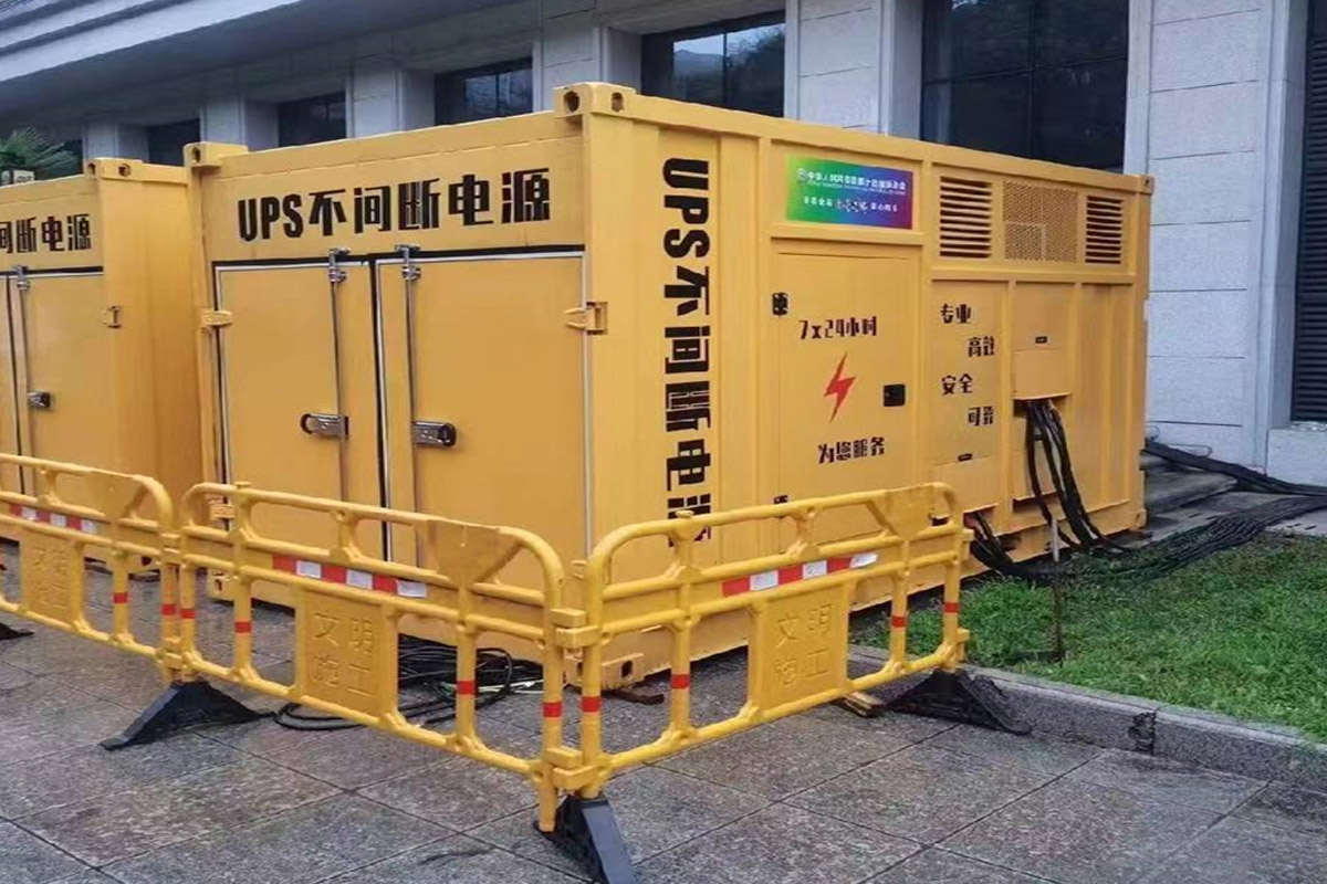 中江发电机租赁施工现场