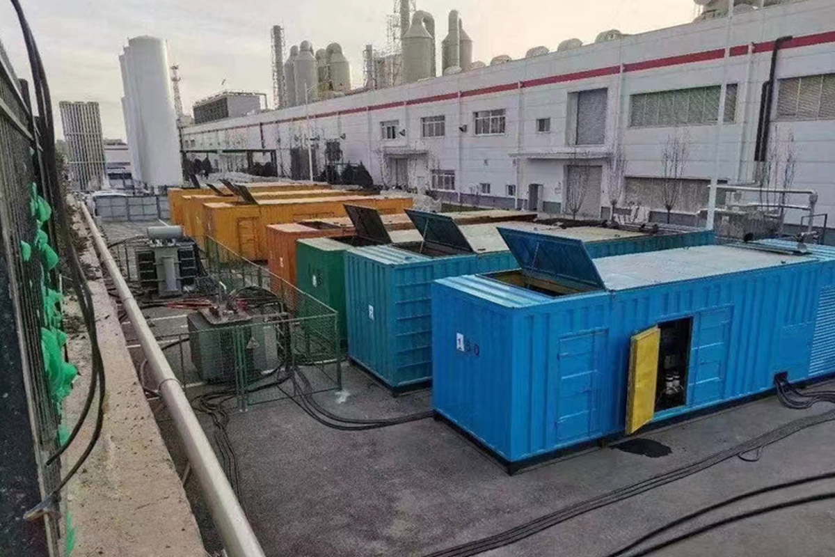 中江发电机租赁施工现场